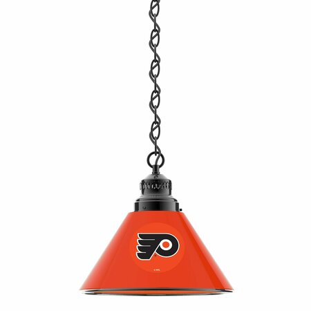 HOLLAND BAR STOOL CO Philadelphia Flyers Pendant Light, Orange Shades, Black Fixture BL1BKPhiFly-O